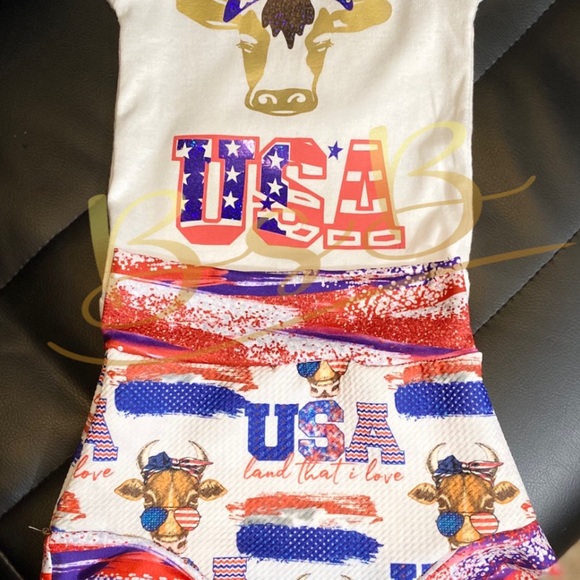 Patriotic baby/toddler bummies and matching shirts - Picture 3 of 4